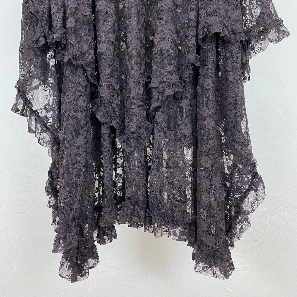 Intimately Free People French Courtship Half Slip - Black Coffee - Size Small - Picture 6 of 9